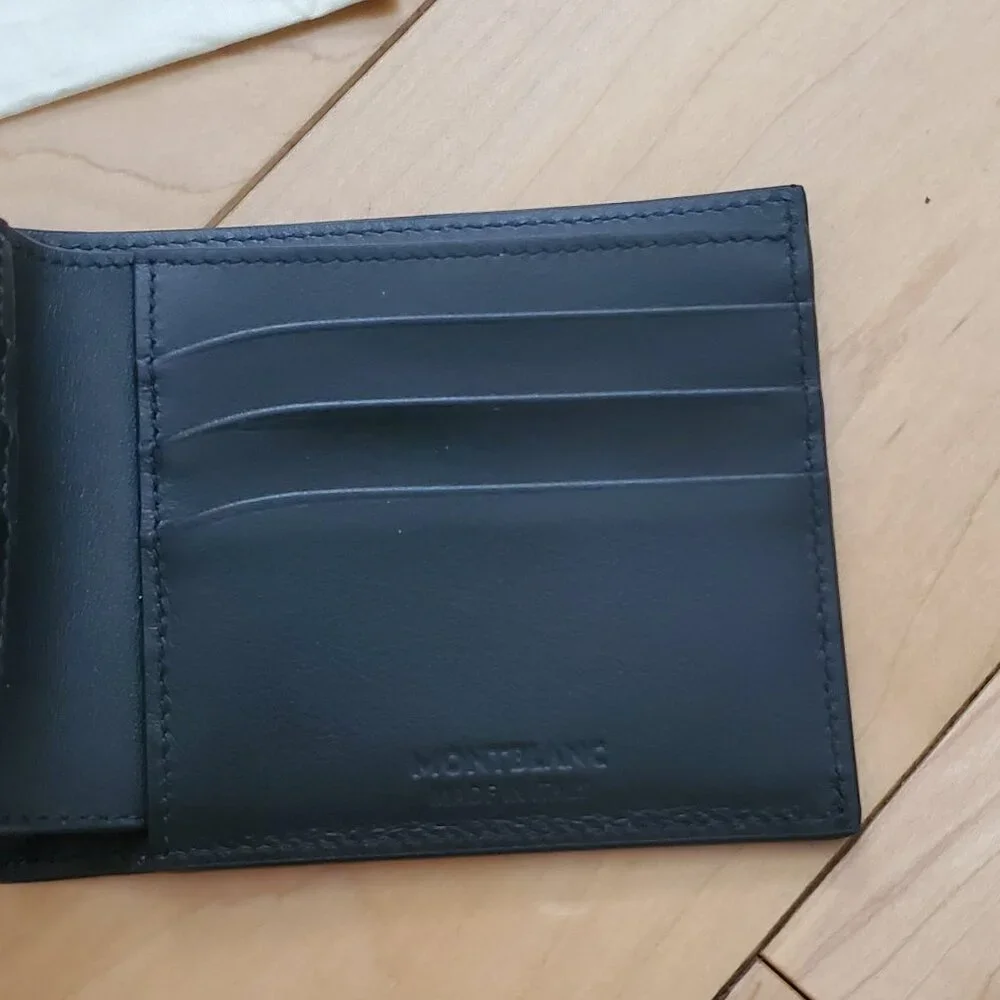 Mont Blanc Meisterstuck Leather Men Wallet Bi fold 6cc Marked 78 Purchased 2021